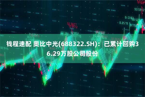 钱程速配 奥比中光(688322.SH)：已累计回购36.29万股公司股份