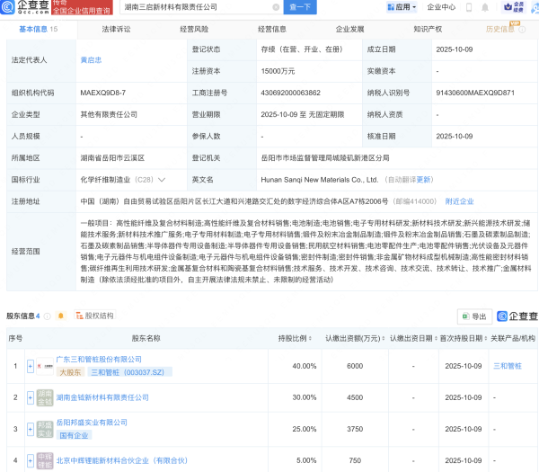 天龙配资 三和管桩等成立新公司，含半导体相关业务